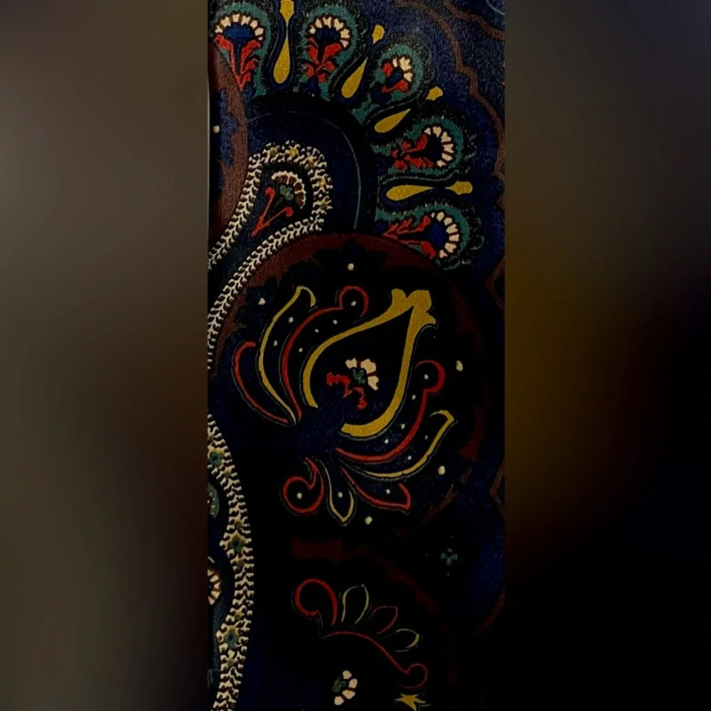 Gianfranco Ferre Blue Gold Red 100% Silk Tie